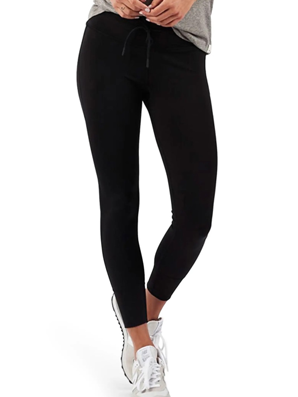 Vuori Black Drawstring Ankle Leggings